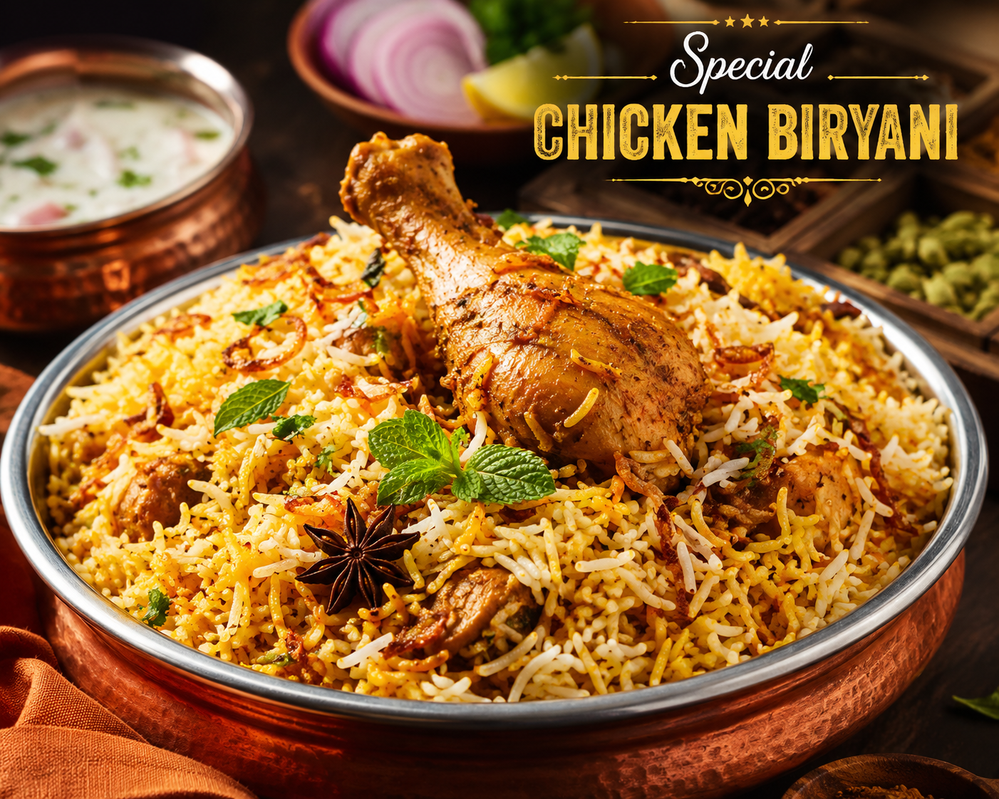 Special Chicken Biryani at Rasa Cafe Kakinada